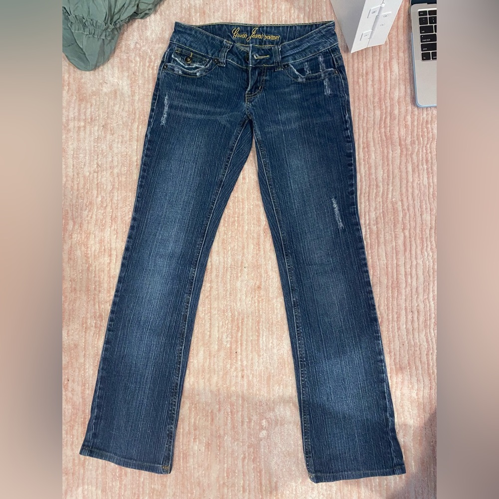 Vintage blue distressed GUESS Doherty Jeans in great condition